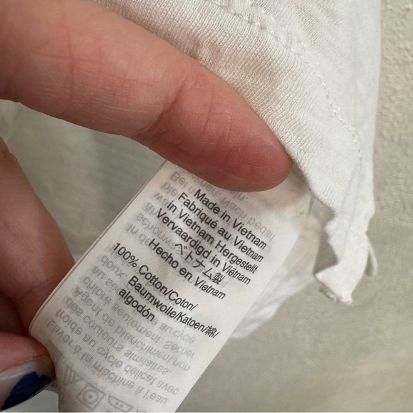 Madewell Whisper Cotton V-Neck Pocket Tee Optic White Size XS - Picture 8 of 9